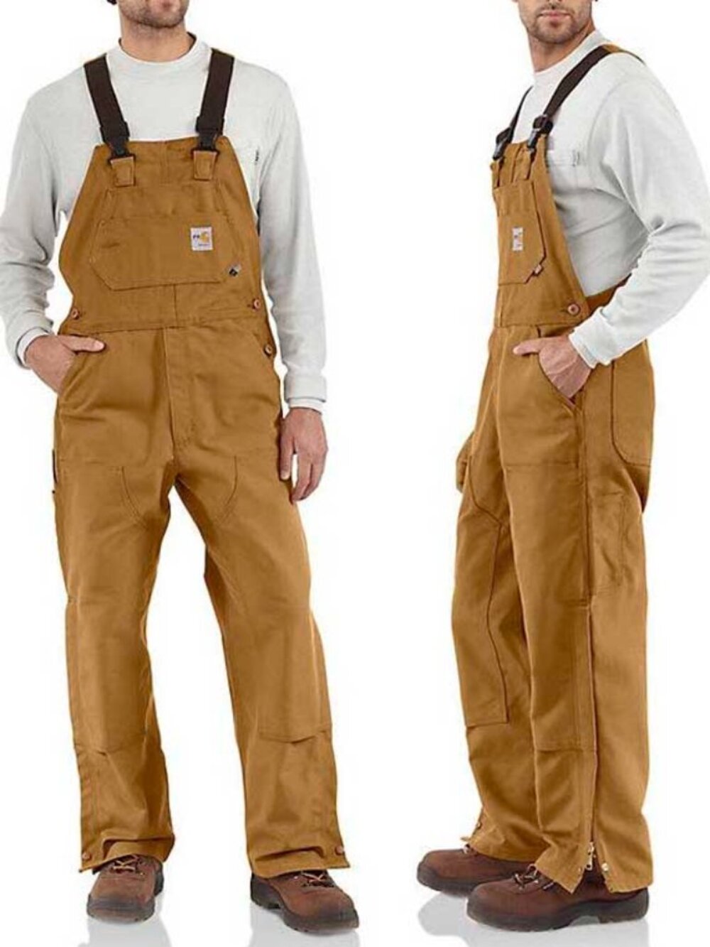Carhartt Men's Flame-Resistant Duck Bib Overalls in Carhartt Brown 54 NWT